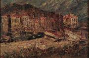 Artist Adolphe Joseph Thomas Monticelli Port of Cassis oil painting reproduction